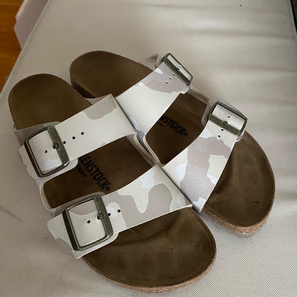 White Camo Birkenstocks